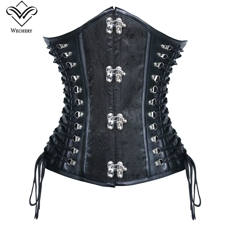Wechery Women Steampunk Corsets Sexy Retro Buckle Corselet Lace Up Underbust Bustiers Korset Gothic Clothing Gorset Tops Party Wechery Women Steampunk Corsets Sexy Retro Buckle Corselet Lace Up Underbust Bustiers Korset Gothic Clothing Gorset Tops Party