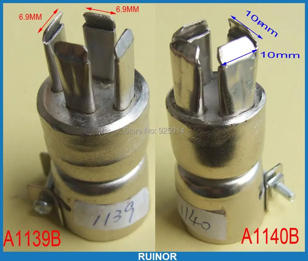 

2PCS for 852+ 850 Soldering station ICs SMD Hot Air Gun BGA Nozzle A1139B A1140B