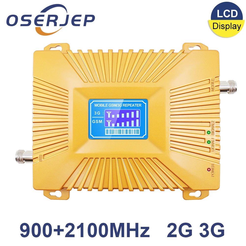 

OSERJEP 3g gsm repeater Dual Band 900 2100 GSM/3G 900MHz 2100MHz Repeater Mobile/Cell Phone Amplifier Signal Repeater Booster