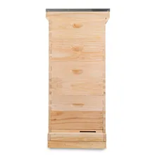 Высококачественный пчелиный улей Lang Box 10 Frame 2 Deep 2 Medium(включает в себя все рамки и основы