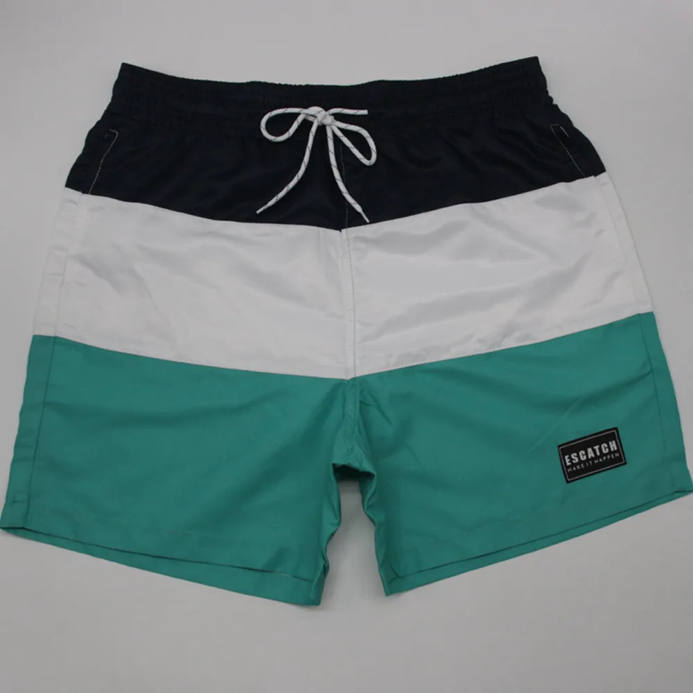 Модный мужской спортивный Быстросохнущий в полоску пляжные шорты-бермуды сундук высокого качества W314