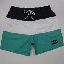 Модный мужской спортивный Быстросохнущий в полоску пляжные шорты-бермуды сундук высокого качества W314