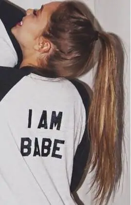 OMSJ, новинка, топ с длинными рукавами для женщин и мужчин, If Lost Return To Babe/I Am Babe, одежда для пар, футболка, Повседневная футболка для влюбленных, Camisetas Feminina - Цвет: woman shirt