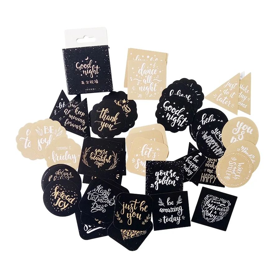 

45 Pcs/lot Cute English Blessing Decorative Stickers Adhesive Stickers DIY Decoration Craft Scrapbooking Stickers For Gift
