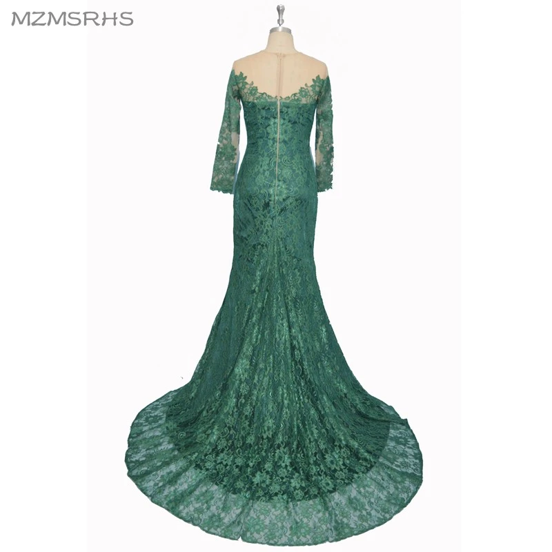 dark green lace dress with sleeves