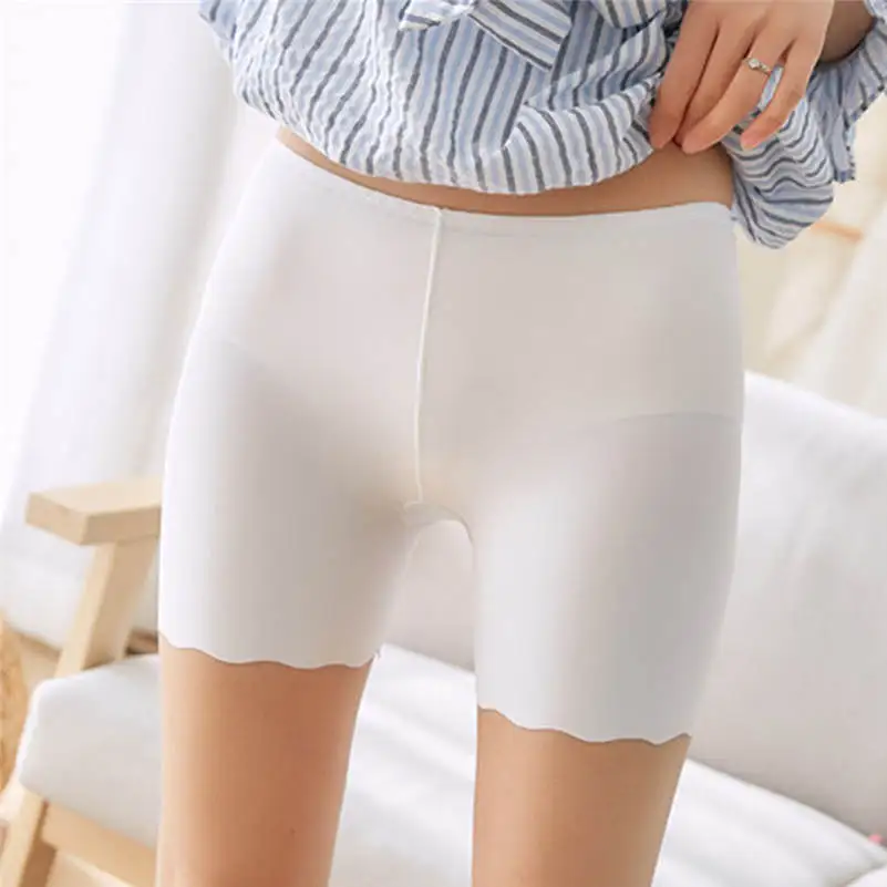 Женские безопасные короткие штаны, популярные штаны, повседневные Однотонные эластичные шорты, бесшовное безопасное нижнее белье, шорты 661AQK10