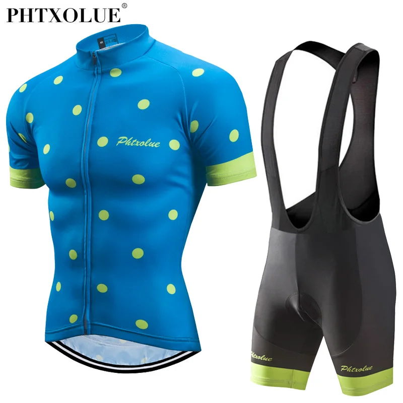 Phtxolue 2019 ropa de ciclismo para hombre conjunto de ciclismo ropa de bicicleta transpirable Anti-UV ropa de bicicleta/conjuntos de Jersey de Ciclismo de manga corta