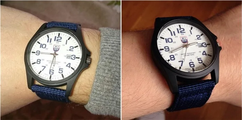 automatic quartz watch XINEW Nylon Strap Watches Men Casual Auto Date Quartz Watch Military Army Green Watch Simple Analog Sport Man Wrist Watch Quartz Watches real	