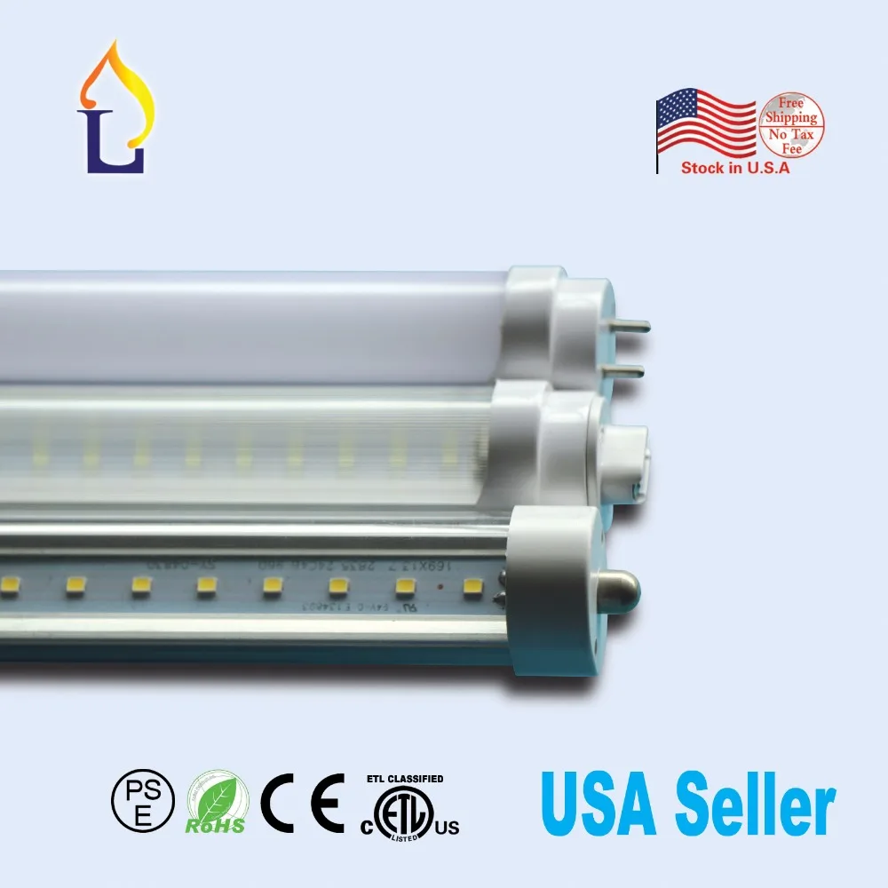 15pcs/lot ETL List T8 LED Tube Light 6ft 30W G13/Fa8/R17D SMD2835 28LM