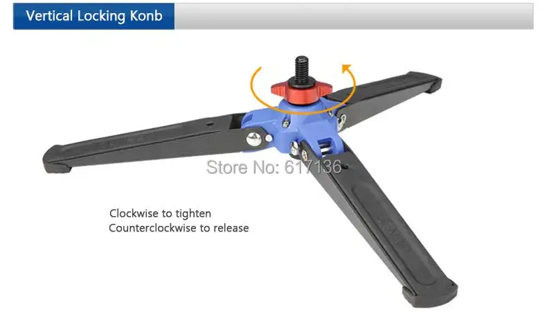 Benro VT2 3-нога блокировки база аксессуар для монопода подходит штатив-монопод со съемной поддерживающая стойка 3/8 резьбовой донный