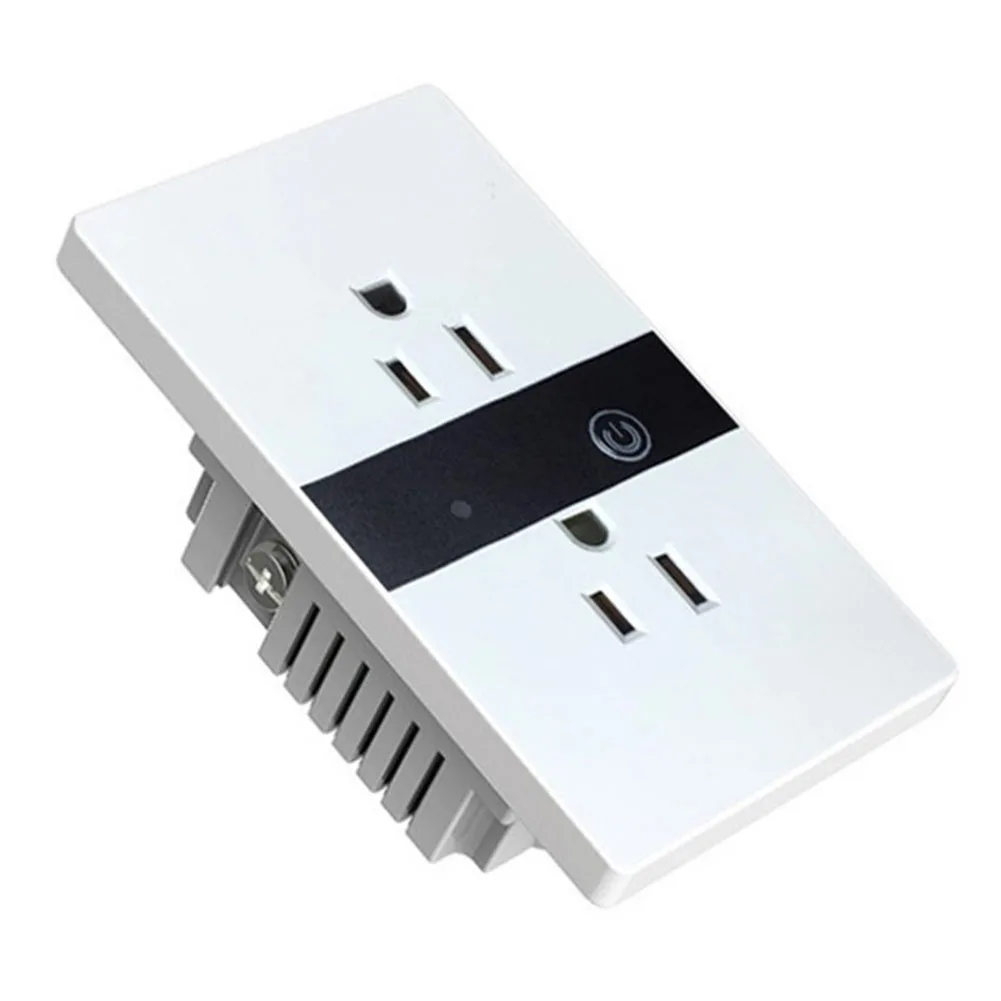 

Energy Saving Intelligent Socket Wireless US Plug Wall Two Hole Home Office Voice Control WIFI