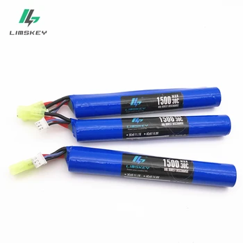 

3pcs 2S 18650 Power RC Lipo battery 7.4V 1500MAH 30C AKKU Mini Airsoft toys Gun Battery RC model Tamiya free shipping