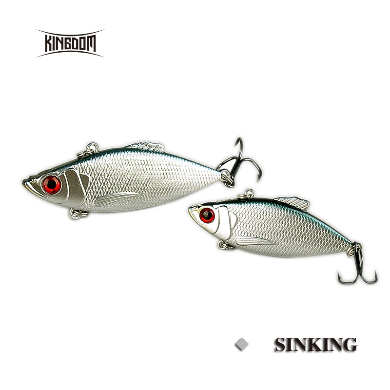 

Kingdom 50mm/65mm High Quality Fishing Hard Bait Sinking VIB Vibration Fishing Tackle With VMC Hook Model 5348