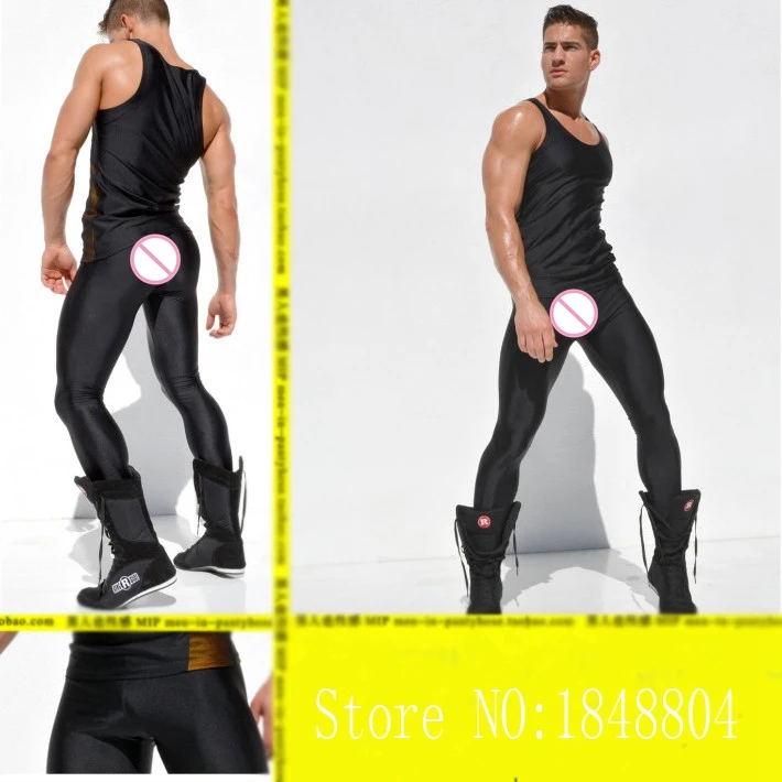 

2017 Male ultra gloss elastic ankle length trousers male wire ankle length legging male legging Socks