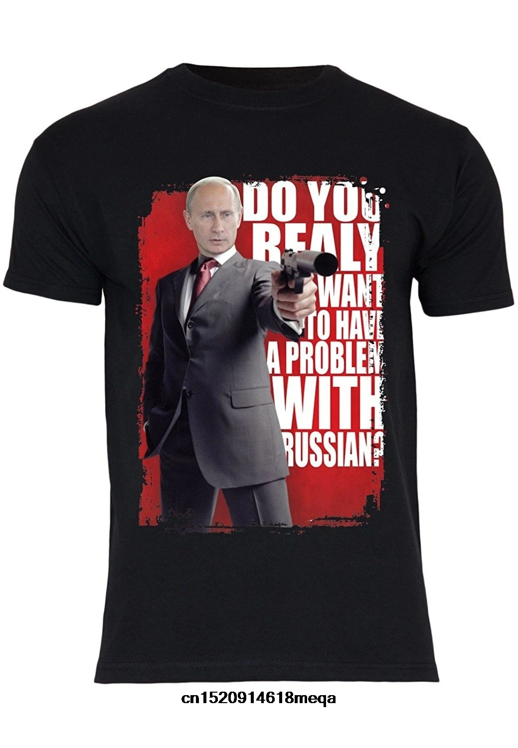 Мужская футболка с мотивом проблемы Путиным и русским Повседневная Уличная