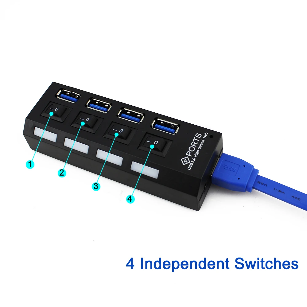 USB 3 0 концентратор Высокоскоростной 4 порта USB3.0 с DC 5 V/2A порт питания отдельные