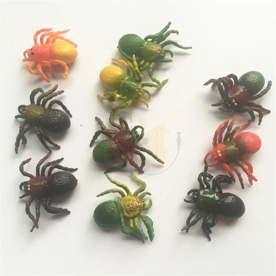 10 шт 4 см мягкие пластиковые приманки-пауки, искусственные приманки для ловли нахлыстом, Мягкая приманка в виде червей, мягкое насекомое, приманка-паук