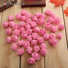 150 pçs 3cm espuma rosa artificial bouquet de flores multicolorido rosa decoração de flor de casamento scrapbooking falso flor de rosa
