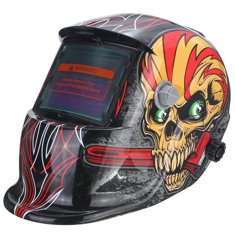 

New Solar Welding Helmet Mask Auto-Darkening For Arc Tig mig grinding Skull