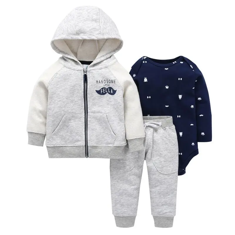 Анонс Прямая Модная хлопковая одежда для маленьких мальчиков chuya Официальный магазин Одежда для новорожденных Bebek комплект из 3 предметов