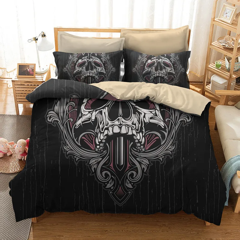 Fanaijia sugar Skull Bedding Sets queen size 3D skull ...
