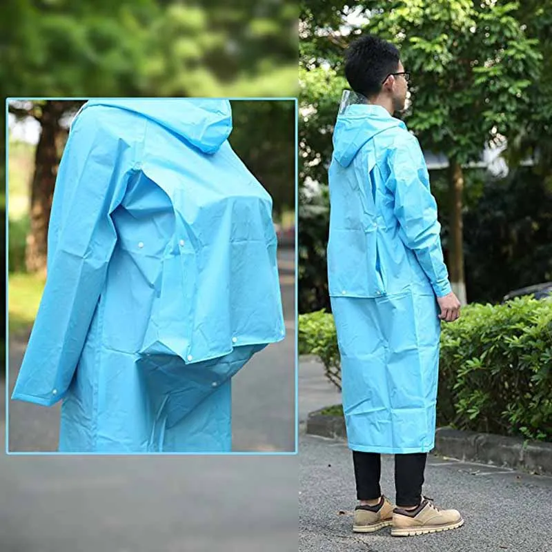 Hooded Jacket Raincoat With Backpack Poncho Transparent Camping Waterproof Rainwear Outdoor Sports Tool Cycling Climb Equipment (1)