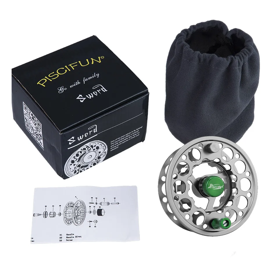 Piscifun Sword Fly Reel with CNC-machined Aluminium Material 3/4/5