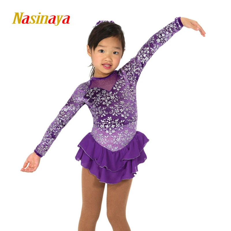 

Nasinaya Figure Skating Dress Customized Competition Ice Skating Skirt for Girl Women Kids Patinaje Gymnastics Performance 289
