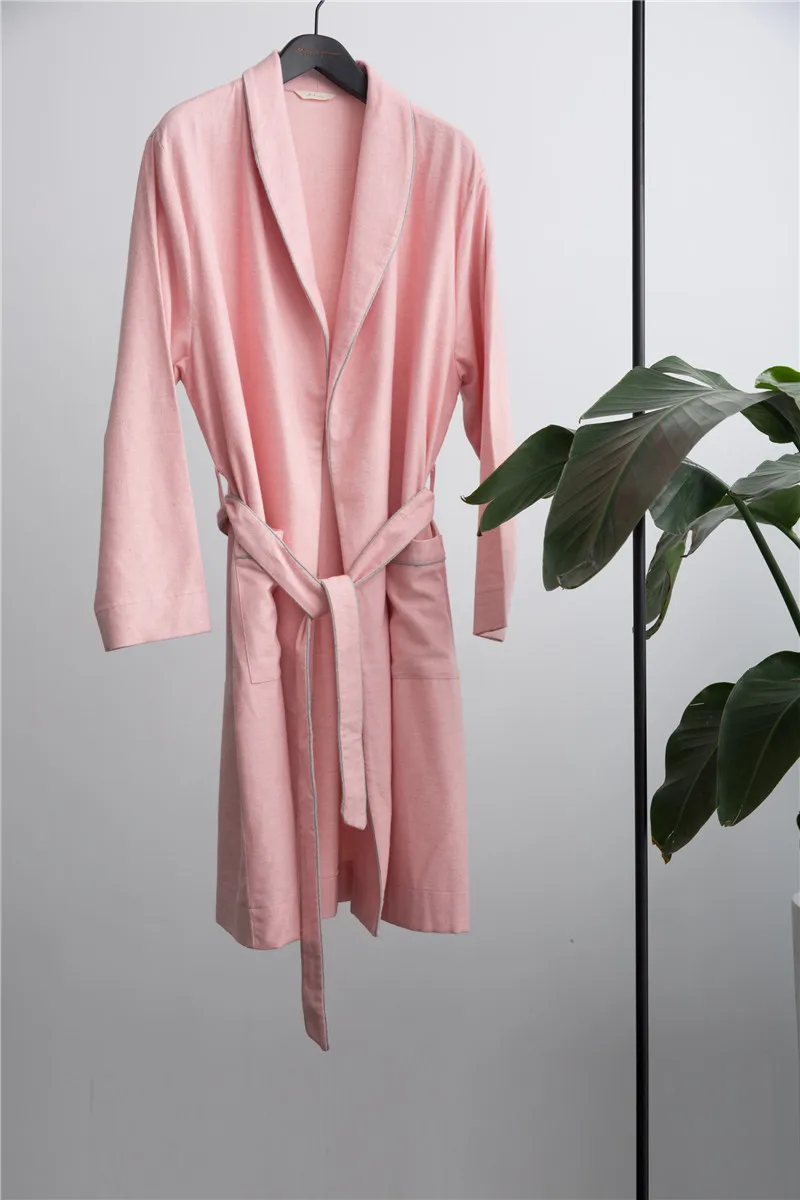 Отель, который предоставляет высокое качество габардин ночная рубашка пара Халаты 3 вида цветов весенние однотонные пижамы Для женщин