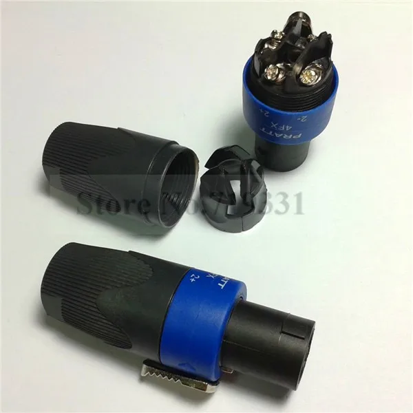 

2sets Blue Speakon 4 Pin Male Plug Compatible Audio Cable Adapter
