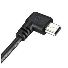 GPS Mini USB 5Pin 90 Degree Left Angled Male to Female Extension Data Cable 24cm                                              #8