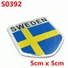 Aluminum Sweden Flag Car Styling Sticker Emblem Decal Badge For SE Cars Body Window Door for Volvo V70 XC60 S60 V60 V40 VW Golf ► Photo 3/6