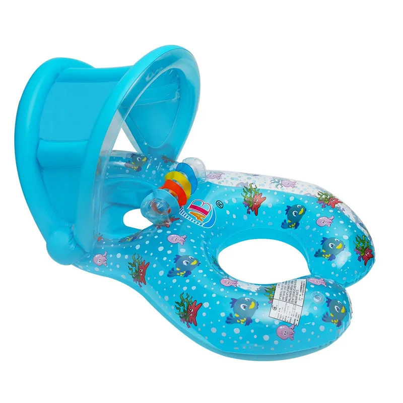 Высокое качество безопасность младенца Плавание ming поплавок надувной регулируемой зонтиком сиденья Лодка кольцо Плавание бассейн