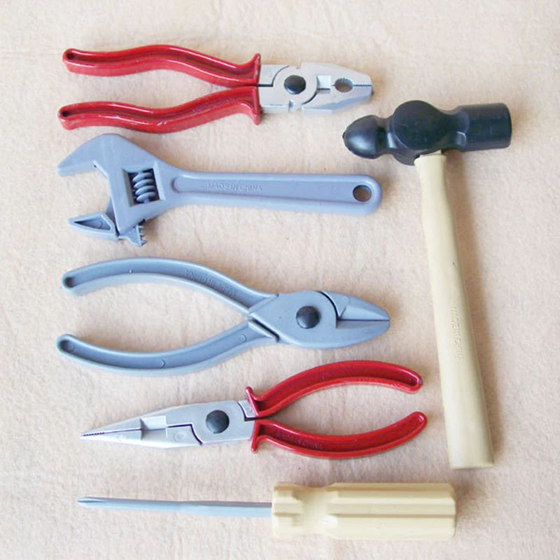 

6Pcs/set Kids Early Educational Plastic Safe Harmless Play House Roleplay Games Toys Learning Repair Tools Toy
