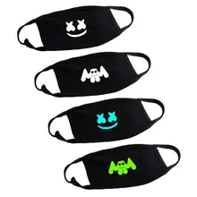 Женская и мужская летняя маска в стиле Харадзюку С защитой от пыли для рта, музыка, хип-хоп, DJ, с принтом, светящаяся электронная звуковая веер, хлопковый респиратор, уличная одежда