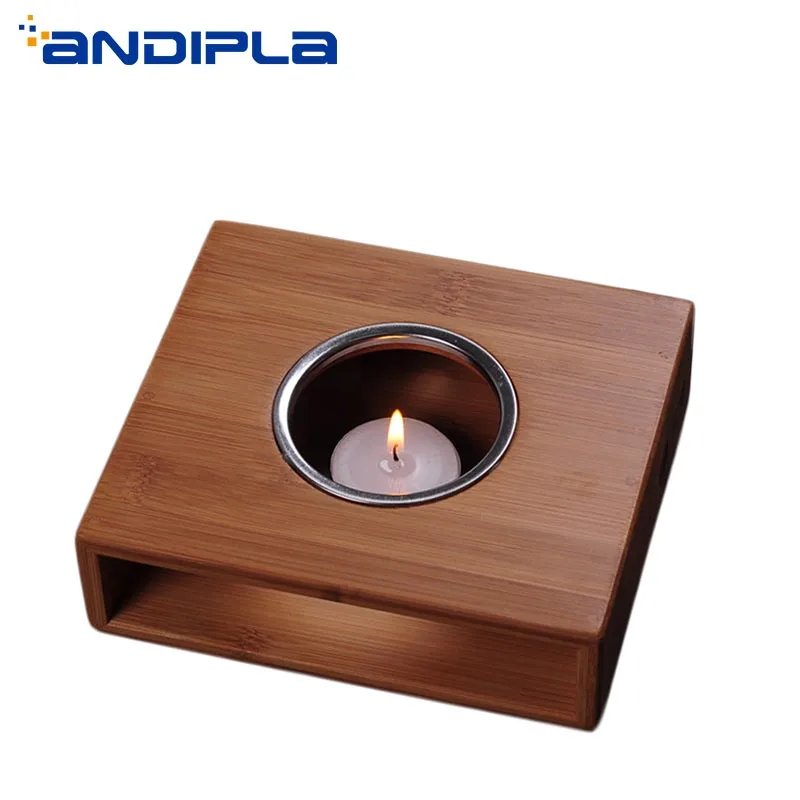 

Bamboo Tea Heating Stove Base Kung Fu Tea Set Tea Infusers Warm Shelf Candle Stand Holder Essential Oil Aroma Lamp Candle Base