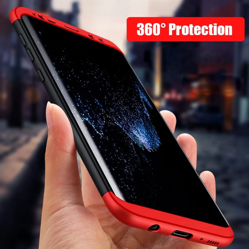 Note8 чехол для Galaxy S8 Plus роскошный черный и красный ультра тонкий жесткий PC Передний