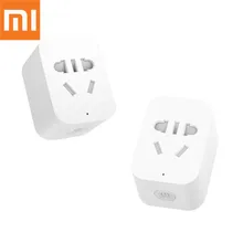 Original Xiaomi MiJia Mi Smart Power Socket Plug Basic Wireless WiFi APP Remote Control Timer Switch Powercube EU DE US Adapter original xiaomi mijia smart socket mi zigbee wifi app wireless control switches eu uk au plug power charger for android ios