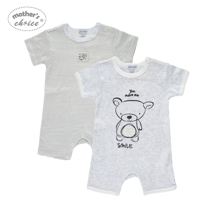 

Mother's Choice Summer Short 2pcs/lot Baby Rompers Cotton Newborn Clothing Infant Boys Girls Jumpsuit Striped Outfits Clothes