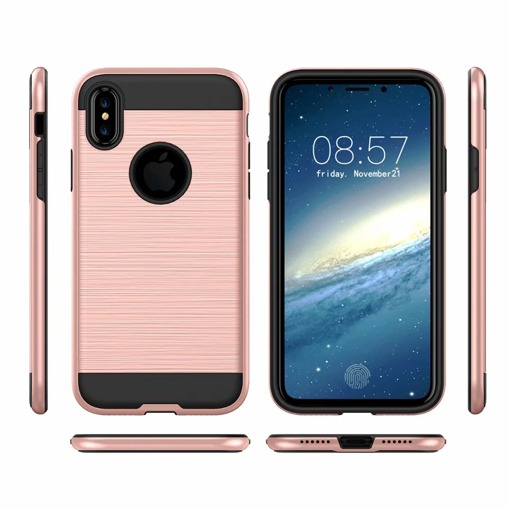 Гибридный прочный защитный чехол для Apple iPhone X XR XS Max противоударный 2 в 1 глянцевый
