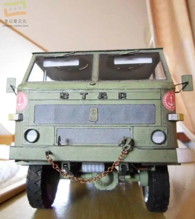 1:25 Star266 грузовик и телефон модель в Военном Стиле 3D бумажная DIY