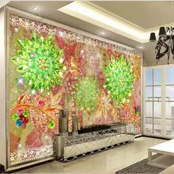 Beibehang пользовательские большой fresco 3D Ретро изделия diamond flower ТВ фон нетканых материалов окружающей среды обои papel де parede