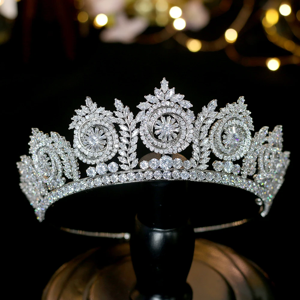 ASNORA New Crowns European Wedding Hair Accessories Bride Crown Wedding Dress Accessories Tiaras