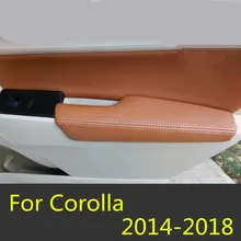 8 шт. изготовленные на заказ из микрофибры кожаная внутренняя панель двери подлокотника для Защитные чехлы для сидений, сшитые специально для Toyota Corolla, 15, 16, 17, AAB074