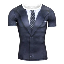 Мужская компрессионная Спортивная рубашка с коротким рукавом, с принтом, крутая Спортивная футболка на бретелях, мульти-дизайн, футболка для фитнеса и бега