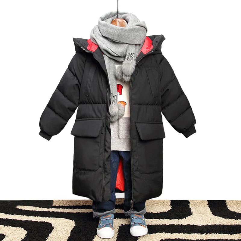 Online Jacket for Boys 2019 New Brand Hooded Winter Jackets Graffiti Camouflage Parkas For Teenagers Boys Thick Long Coat Kids Clothes