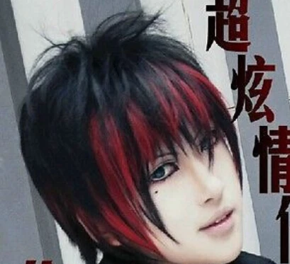Dyz 526 Punk Gothic Short Sexy Black Mix Red Bob Boy Man Party Club Custome Cosplay Wig Unknown Aliexpress Dyz 526 Punk Gothic Short Sexy Black Mix Red Bob Boy Man Party Club Custome Cosplay Wig Unknown Aliexpress