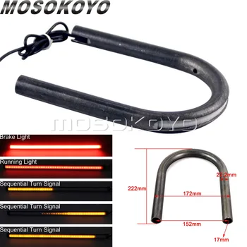 

Sequential Switchback LED Light Motorbike Rear Seat Hoop Frame Loop for Cafe Racer Chopper CB CL XS650 Bobber