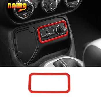 

BAWA Interior Mouldings for Jeep Renegade 2016-2017 Cigar Lighter Decoration Cover ABS Accessories for jeep renegade