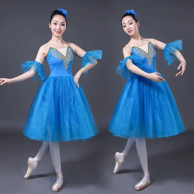 Adult Long Ballet Dress Romantic Classical Ballet Tutu Balett Dress